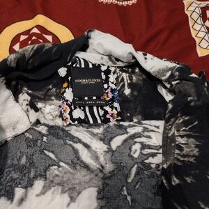 Denim & Flower Black and White Artistic Shirt